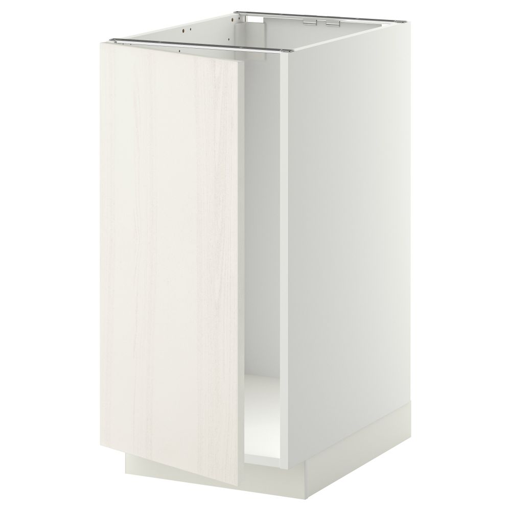 Напольный шкаф для мойки, мусорных контейнер МЕТОД, белый, Росдаль белый (40x60 см) - схема-чертеж с размерами
