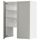 Навесной шкаф для вытяжки, полка, дверь, белый, Lerhyttan светло-серый, 80x100 см IKEA METOD МЕТОД 595.042.87