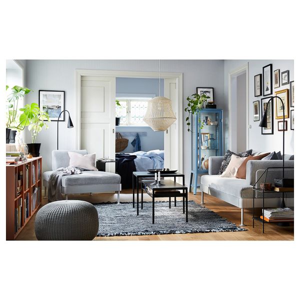 Столы с двусторонними столешницами, 2 предм., черный/бежевый IKEA НИБОДА 192.083.21 - фото 3