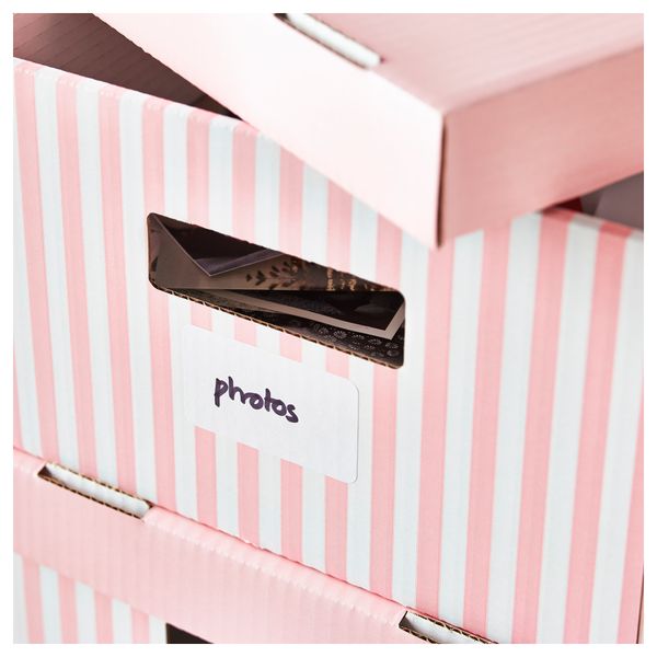 Коробка с крышкой ПИНГЛА, розовый - схема-чертеж с размерами