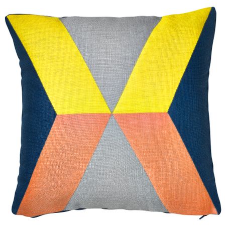 Чехол на подушку ИКЕА ПС 2014, розовый, желтый (50x50 см)