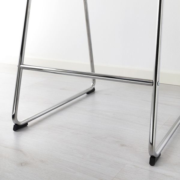 Стул барный, хромированный/Мьюк белый 66 см IKEA BERNHARD БЕРНГАРД 003.603.37 - фото 6