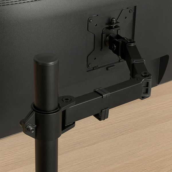 Кронштейн для монитора, черный IKEA STUBBERGET 905.598.14 - схема-чертеж с размерами