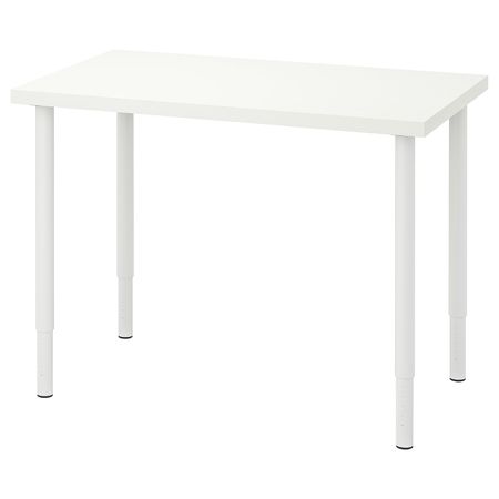 Письменный стол, белый 100x60 см IKEA LINNMON ЛИННМОН / OLOV ОЛОВ 594.162.00