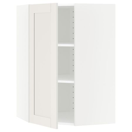 Угловой навесной шкаф с полками, белый/Сэведаль белый 68x100 см IKEA METOD МЕТОД 392.232.07
