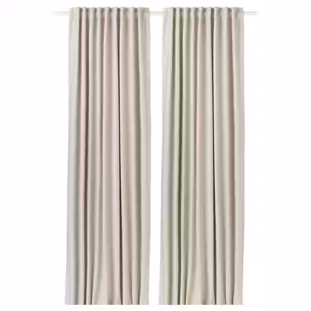 VILBORG Затемняющие гардины, 2 шт. - бежевый/с лентой 145x300 см