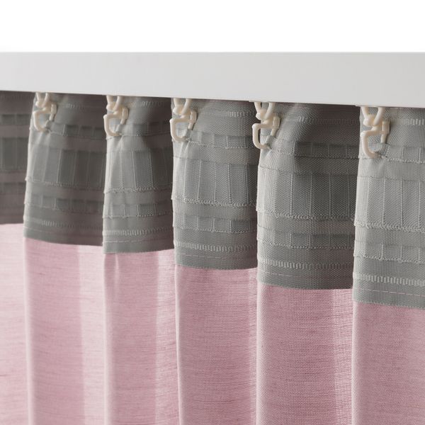 Гардины, 1 пара, розовый 145x300 см IKEA ХИЛЬЯ 403.907.47 - фото 4