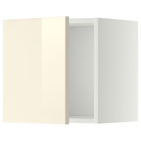 Шкаф навесной МЕТОД, белый, Рингульт кремовый