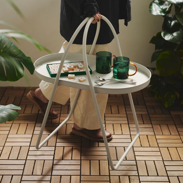 MÅBÄRSSKÄR МОБЭРССКЭР Журнальный стол - для сада для дома/белый 61x41 см - фото 2