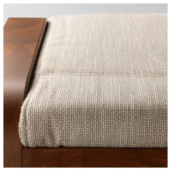 Табурет для ног ПОЭНГ, классический коричневый, Хилларед бежевый - фото 2