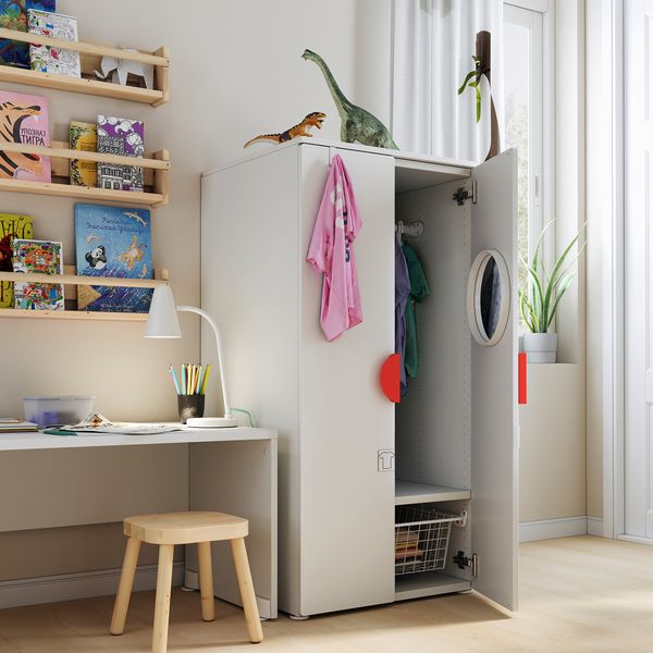 Гардероб, 60x57x123 см, белый, бледно-бирюзовый IKEA PLATSA ПЛАТСАA ПЛАТСА, SMÅSTAD СМОСТАД 694.301.30 - фото 4