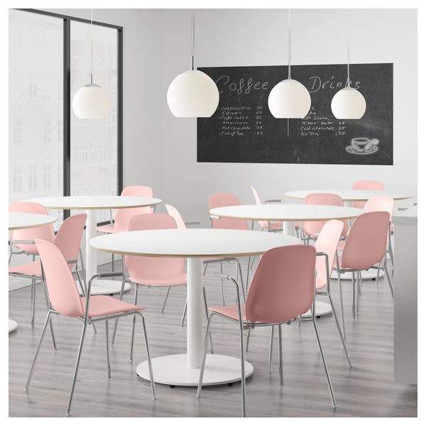 Легкое кресло ЛЕЙФ-АРНЕ, розовый, Дитмар хромированный - фото 3