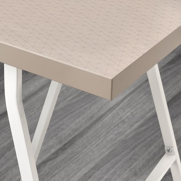 Стол, геометрический бежевый, белый, 120x60 см IKEA ЛИННМОН / ЛЕРБЕРГ 792.793.58 - схема-чертеж с размерами