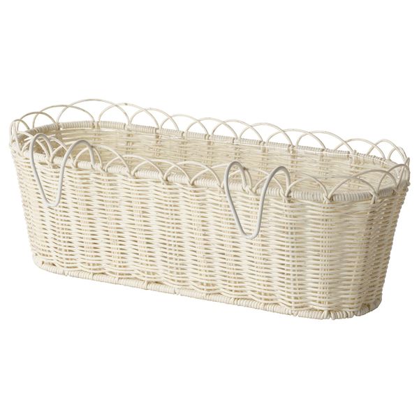 Ящик для цветов с держ, для дома, улицы белый 51x18 см IKEA GALIAMELON ГАЛИАМЕЛОН 805.052.04 - фото 1