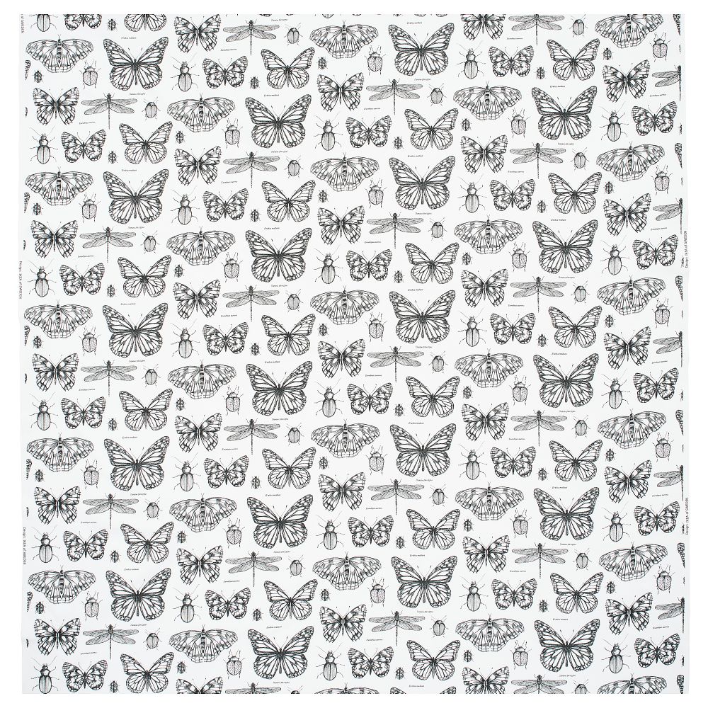 Ткань, белый с оттенком, темно-серый, 150 см IKEA SOMMARMALVA 704.559.78 - фото 1