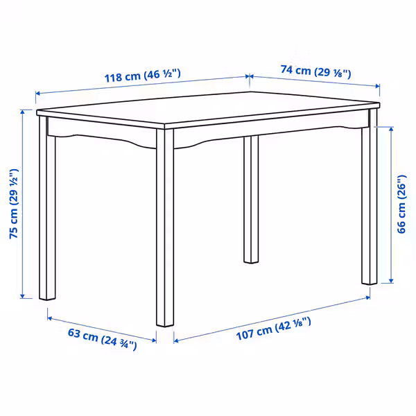 HAUGA / STEFAN Стол и 4 стула - фото 3