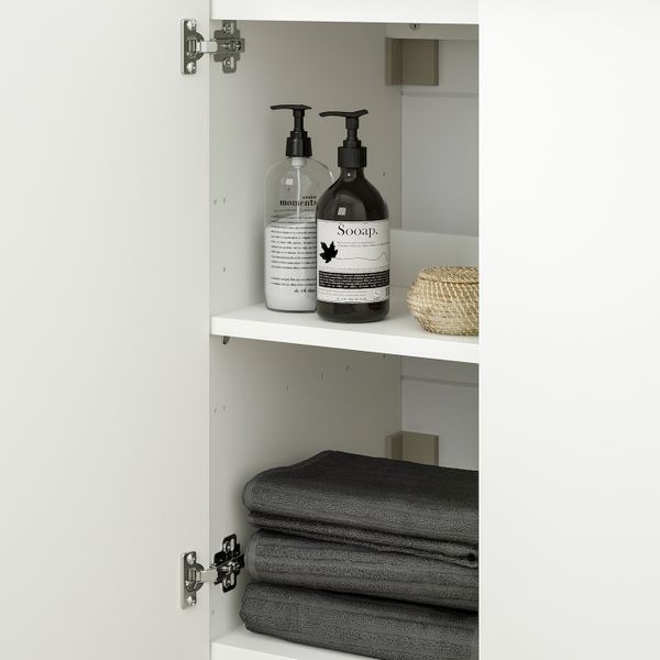 Шкаф под раковину с 2 дверц, белый/ПИЛКОН смеситель 61x41x87 см IKEA LILLÅNGEN ЛИЛЛОНГЕН 093.999.48 - схема-чертеж с размерами