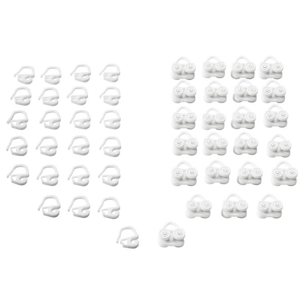 Бегунок и крючок, белый IKEA VIDGA ВИДГА 103.707.22 - фото 1