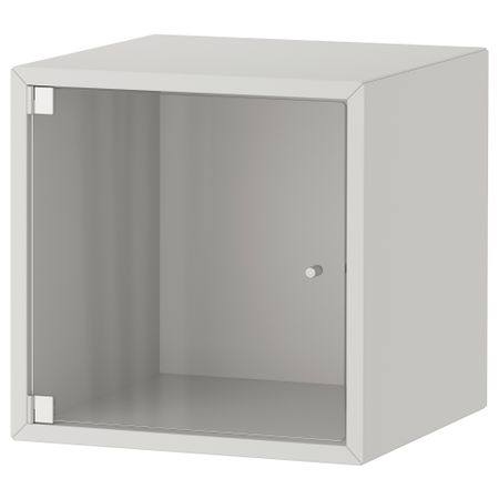Навесной шкаф со стеклянной дверью, 35x35x35 см, светло-серый IKEA EKET ЭКЕТ 393.363.65