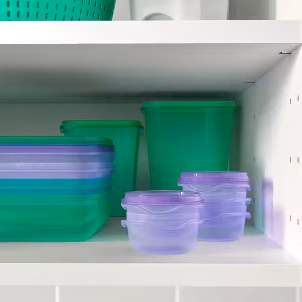 PRUTA Контейнер для продуктов с крышкой - сиреневый 70 мл - схема-чертеж с размерами