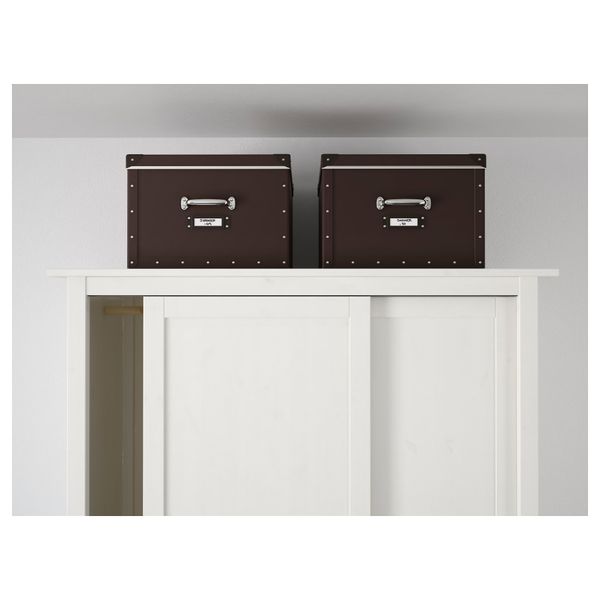 Коробка с крышкой ФЬЕЛЛА, коричневый (40x56x28 см) - фото 2