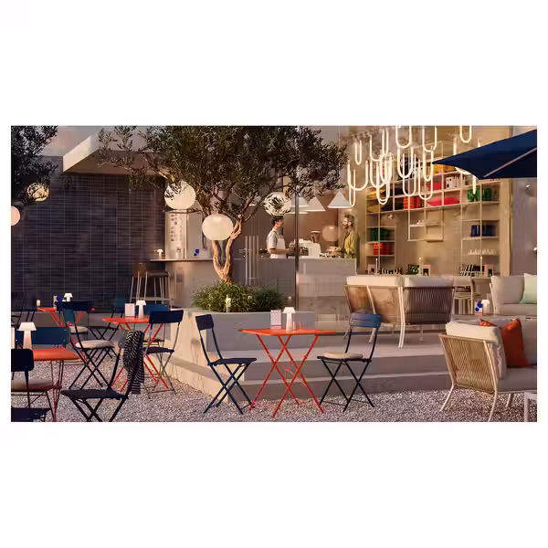 SUNDSÖ СУНДСЁ Стул складной - темно-синий для сада - фото 2