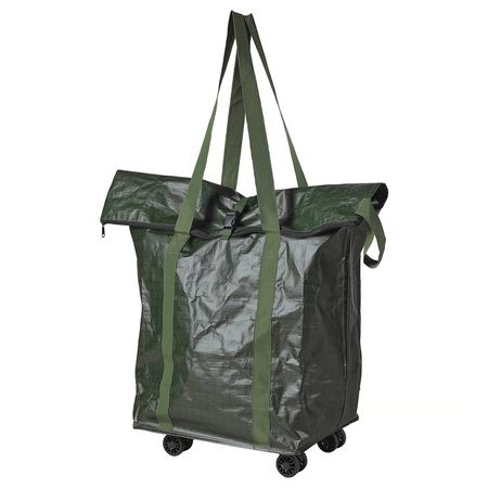 KOMPISHÄNG Сумка хозяйственная на колесиках - зеленый 40x30x81 см