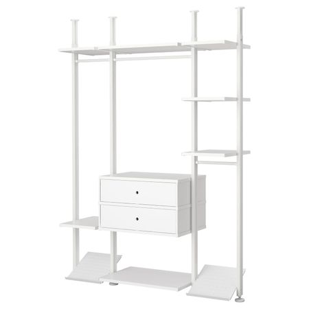 Гардероб, комбинация, белый 178x51x222-350 см IKEA ELVARLI ЭЛВАРЛИ 892.039.71