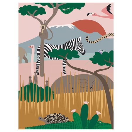 SANDLÖPARE Постер - прячась в саванне 30x40 см