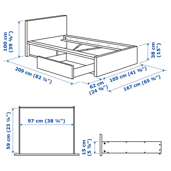 IKEA, дополнительный ракурс - схема-чертеж с размерами