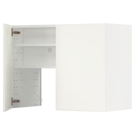 METOD Навесной шкаф д/вытяжки/полка/дверь - белый/Veddinge белый 80x60 см