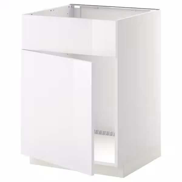 METOD Шкаф под мойку/дверь/фасад - белый/Ringhult белый 60x60 см - фото 1