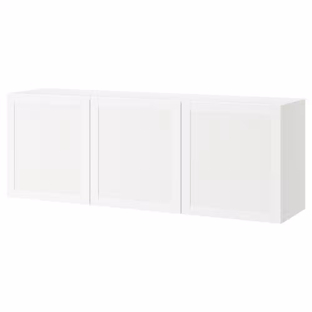 BESTÅ Комбинация настенных шкафов - белый/Hanviken белый 180x42x64 см - фото 1