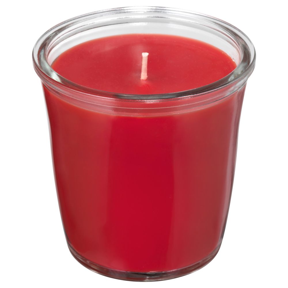 Ароматическая свеча в стакане СМОТРЕВЛИГ, Ягодная смесь, красный (7 см) - фото 1
