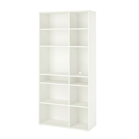 VIHALS Стеллаж с 10 полками - белый 95x37x200 см