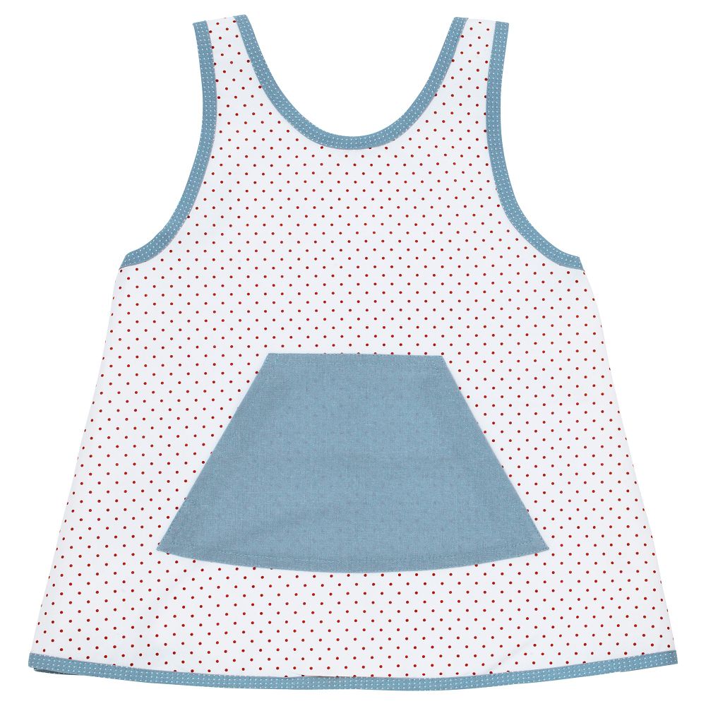 Фартук детский ВИНТЕР 2018, белый, красный точечный - фото 1