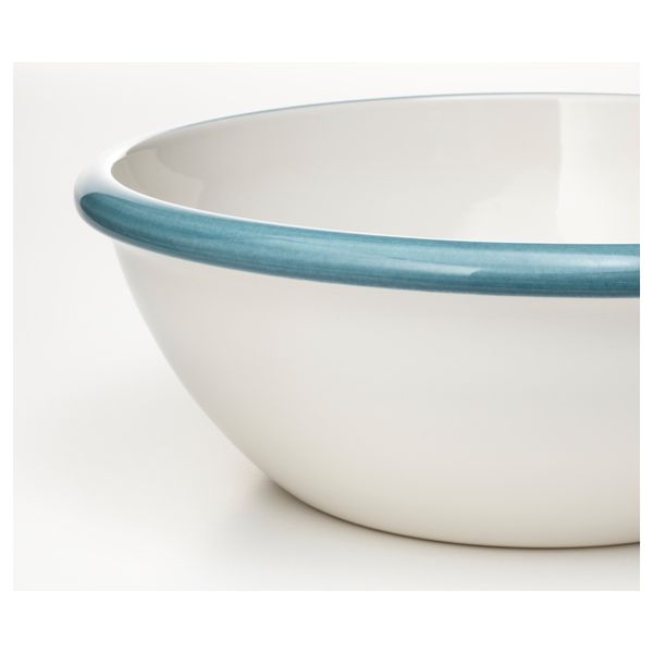 Миска сервировочная ФИНСТИЛТ, белый с оттенком, синий (32 см) - схема-чертеж с размерами