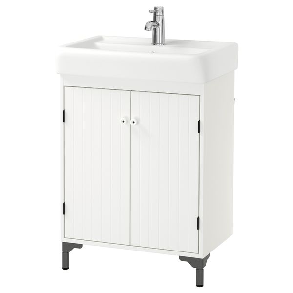 Шкаф под раковину с 2-мя дверцами СИЛВЕРОН / ХЭМНВИКЕН, белый (60x45x91 см) - фото 2