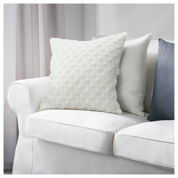 Чехол на подушку ВИВИАННА, вязаный, белый (50x50 см) - фото 3