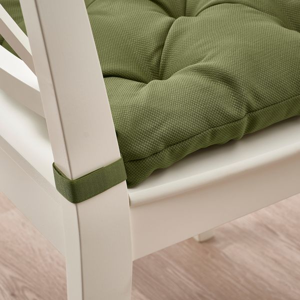 Подушка на стул, 40, 35x38x7 см, темно-зеленый IKEA MALINDA МАЛИНДА 505.510.61 - схема-чертеж с размерами