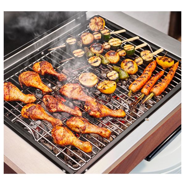 Угольн гриль+тележка/модуль для хранения ЭПЛАРО / КЛАСЕН, коричневая морилка - фото 3