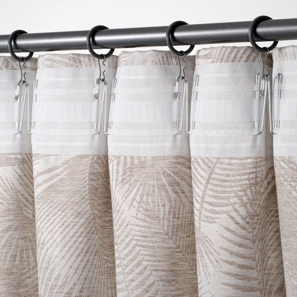 Гардины, 2 шт., естественный/цветочный орнамент 145x300 см IKEA PALMFJÄRIL ПАЛМФЬЕРИЛ 804.872.81 - фото 4