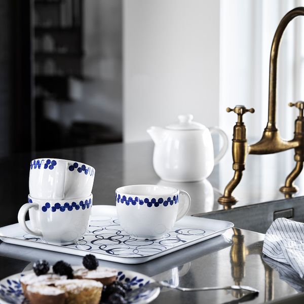 Кружка, белый, синий/с рисунком 42 сл IKEA MEDLEM МЕДЛЕМ 004.101.44 - схема-чертеж с размерами