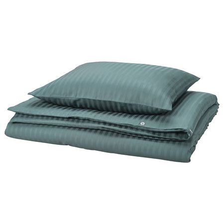 NATTJASMIN Пододеяльник и наволочка - сине-зеленый 150x200/50x60 см