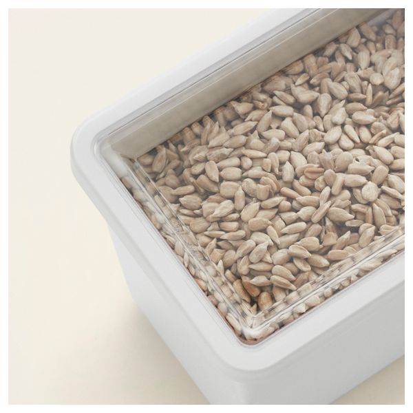 Контейнер + крышка для сухих продуктов ТИЛЛЬСЛУТА, белый (15x11x12 см) - схема-чертеж с размерами