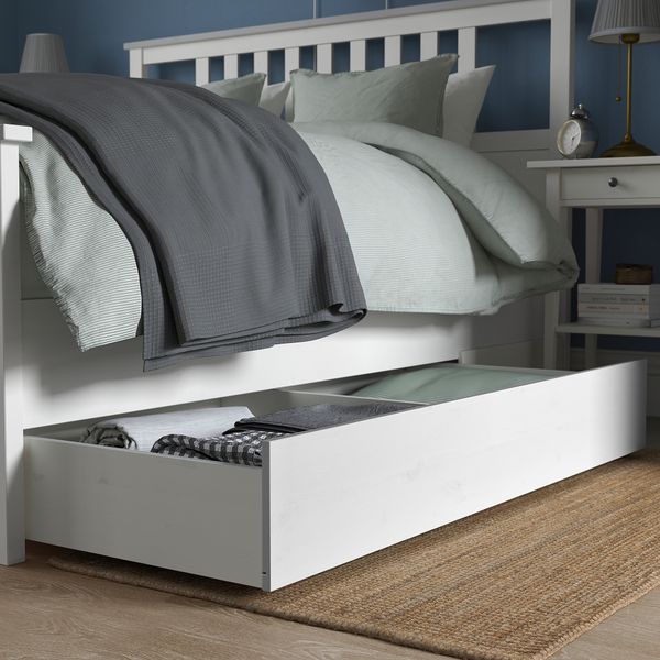 Каркас кровати с 4 ящиками, белая морилка, Lindbåden, 140x200 см IKEA HEMNES ХЕМНЭС 994.949.22 - фото 6