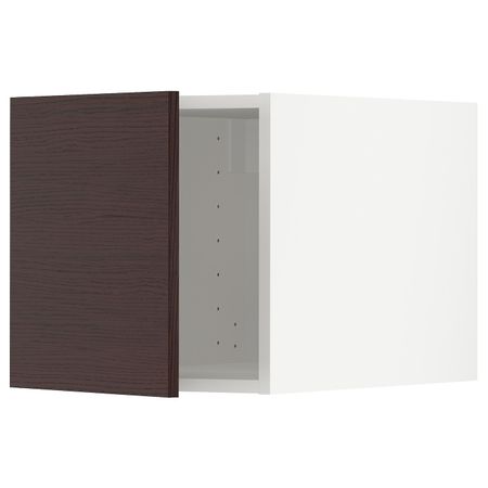 Верхний шкаф, белый Аскерсунд/темно-коричневый под ясень 40x40 см IKEA METOD МЕТОД 393.334.99