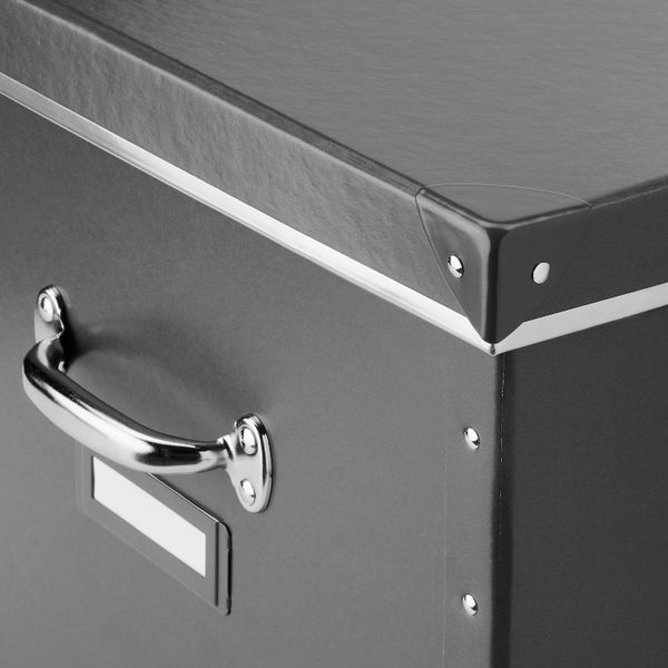 Коробка с крышкой, темно-серый 35x56x30 см IKEA ФЬЕЛЛА 303.956.70 - фото 4