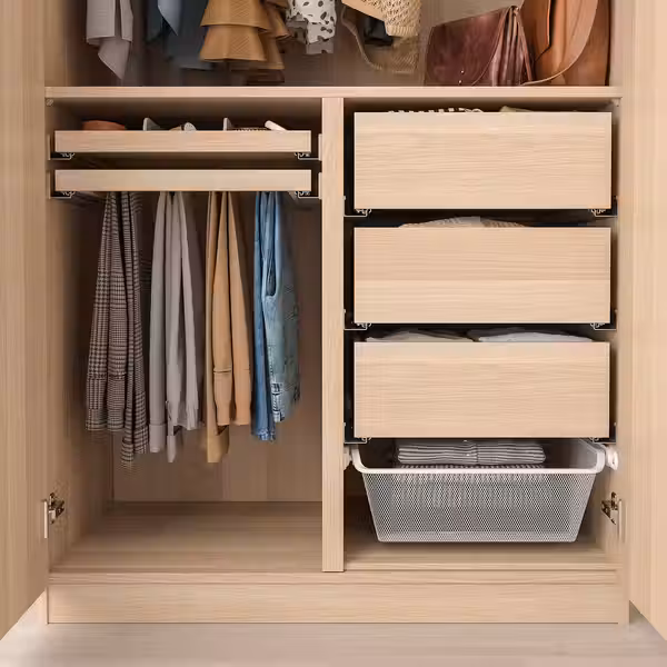 KOMPLEMENT Разделитель д/каркасов - под беленый дуб 100x58 см - схема-чертеж с размерами