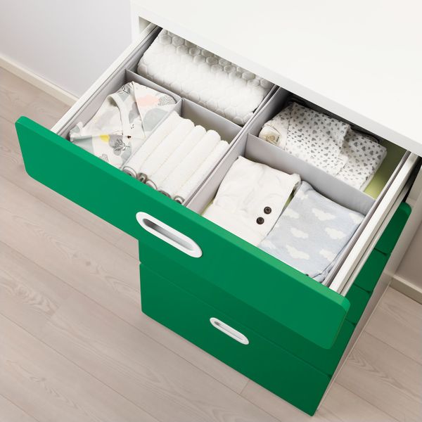 Комод с 6 ящиками, белый/зеленый 60x50x128 см IKEA STUVA СТУВА / FRITIDS ФРИТИДС 392.656.31 - схема-чертеж с размерами